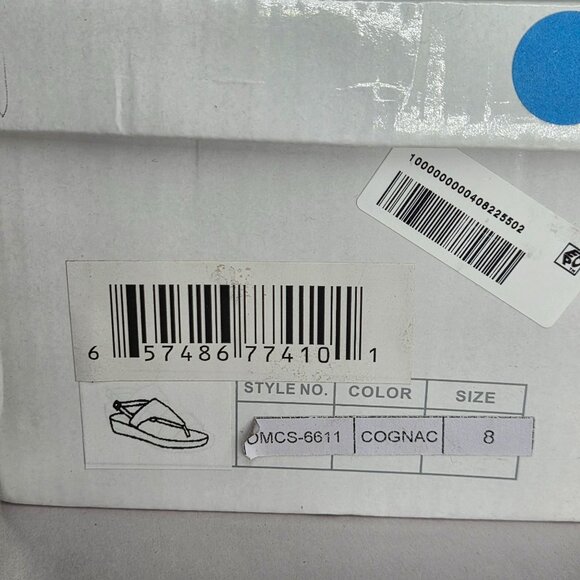 NWT Olivia Miller Women's Beach Dreams Sandals Cognac - Picture 6 of 7